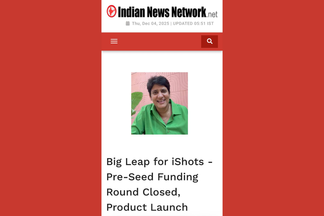 Indian News Network | August 06 2025 | iShots Beverages closes pre-seed funding with ₹2 Crore, eyes product launch