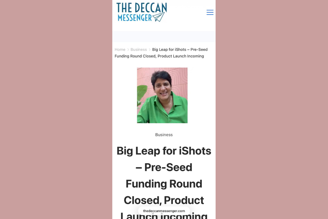The Deccan Messenger | August 06 2025 | iShots Beverages raises ₹2 Crore pre‑seed, gears up for product launch