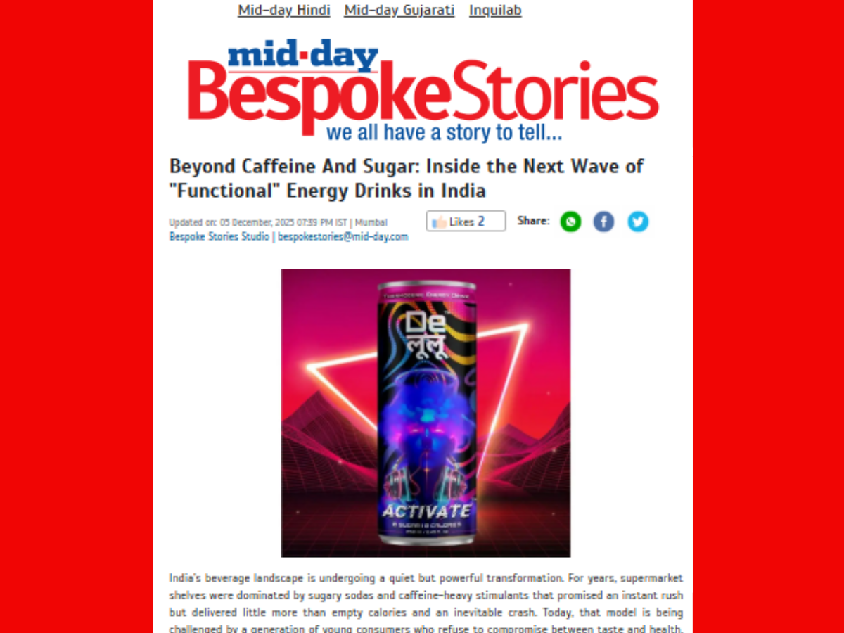 Be Spoke Stories | December 05 2025 | Beyond Caffeine And Sugar: Inside the Next Wave of "Functional" Energy Drinks in India