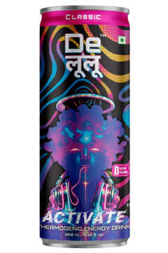 Delulu Activate™ Classic Thermogenic Energy Drink can with thermogenic blend, L-Carnitine, green tea, natural caffeine, zero sugar and zero calories