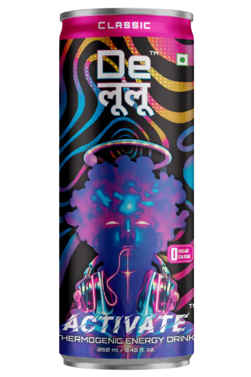 Delulu Activate™ Classic Thermogenic Energy Drink can with thermogenic blend, L-Carnitine, green tea, natural caffeine, zero sugar and zero calories