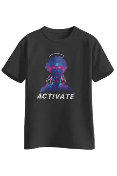 DELULU ACTIVATE BLACK TEE-1