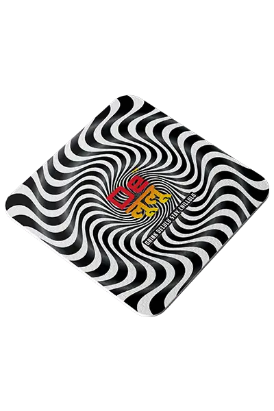 DELULU PATTERN BLACK AND WHITE COASTERS-1