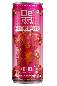 DELULU™ FLORIPOP PREBIOTIC SODA - ROSE LYCHEE-1