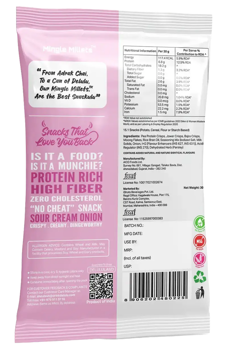 DELULU™ MINGLE MILLETS - SOUR CREAM & ONION-2
