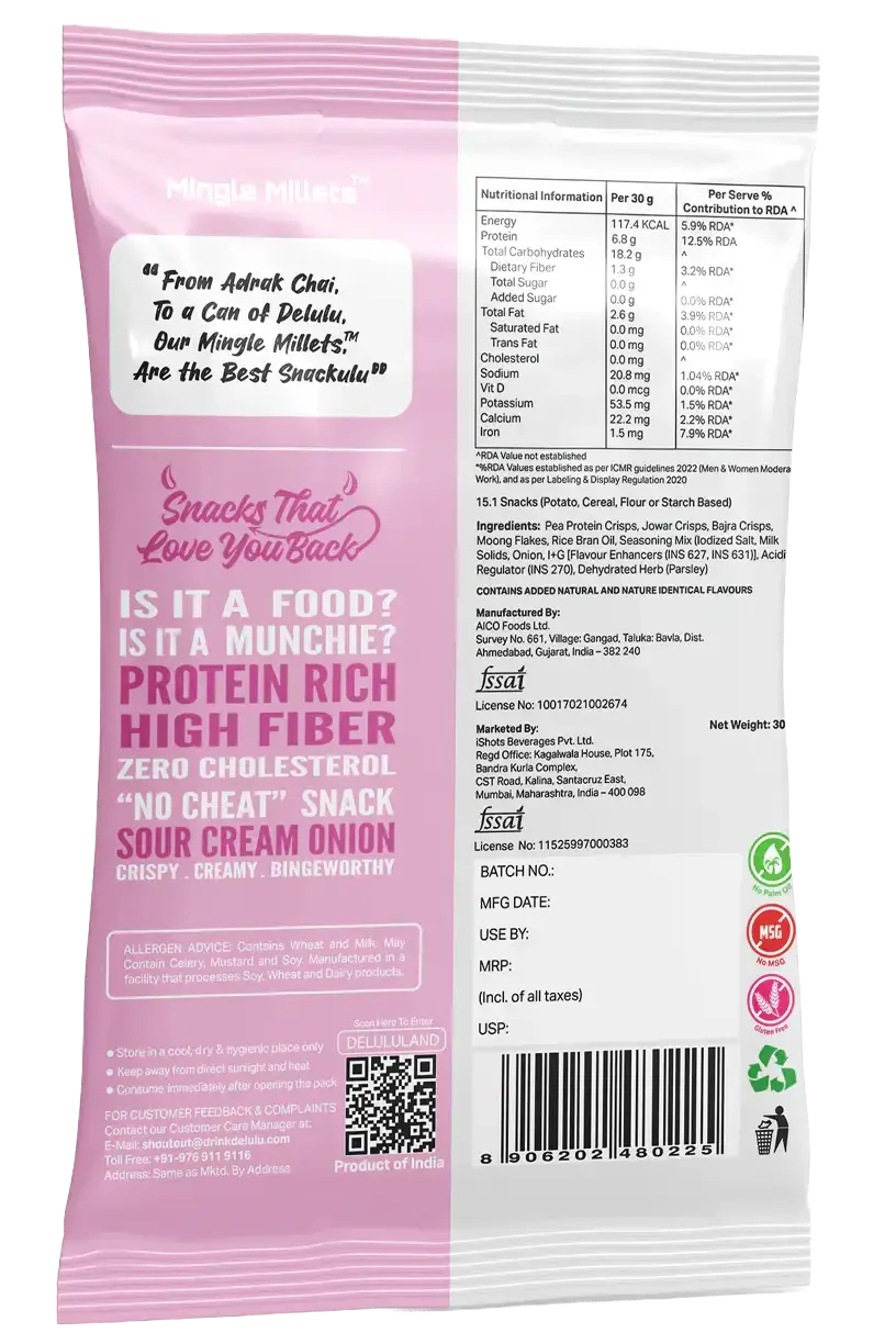 DELULU™ MINGLE MILLETS - SOUR CREAM & ONION-2