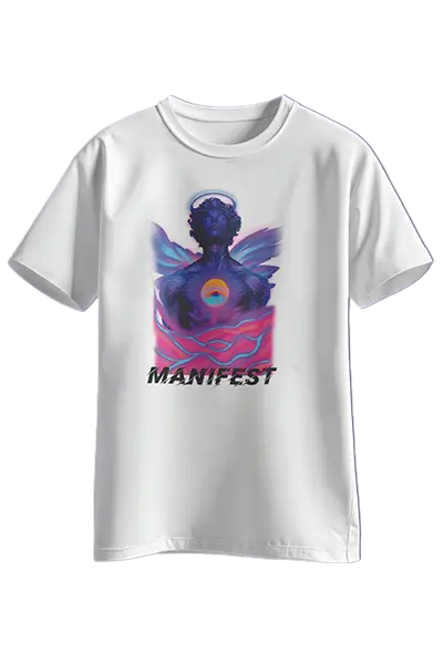 DELULU MANIFEST WHITE TEE-1