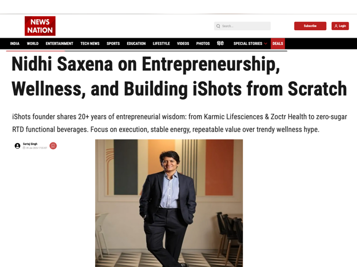New Nation - Nidhi Saxena on Entrepreneurship, Wellness, and Building iShots from Scratch