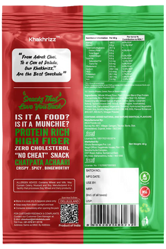 Delulu Khakhrizz™ Chatpata Achari spicy Indian flatbread chips with 10g protein, 4g fiber and no palm oil